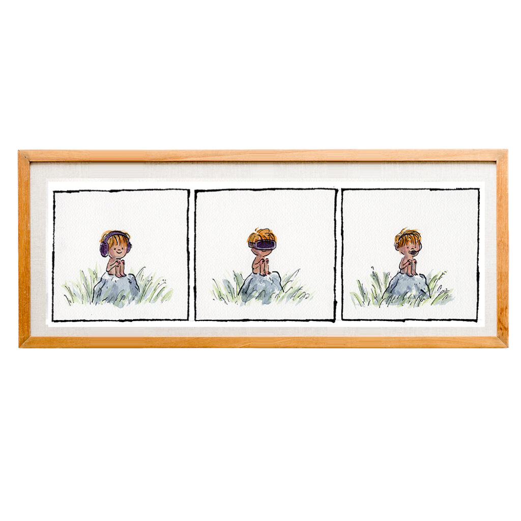 Framed Little Stories original: Monkeys